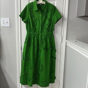 Kate Spade x Target Green Ruffle Shirtdress